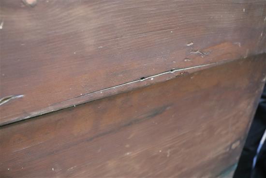 A 19th century mahogany military chest, W.100cm